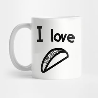 Food I Love Tacos Outline Mug